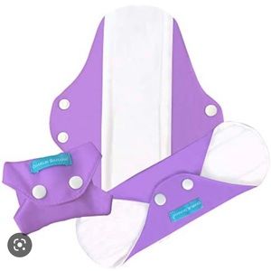 Charlie banana feminine pads super+ lavender 3 pack